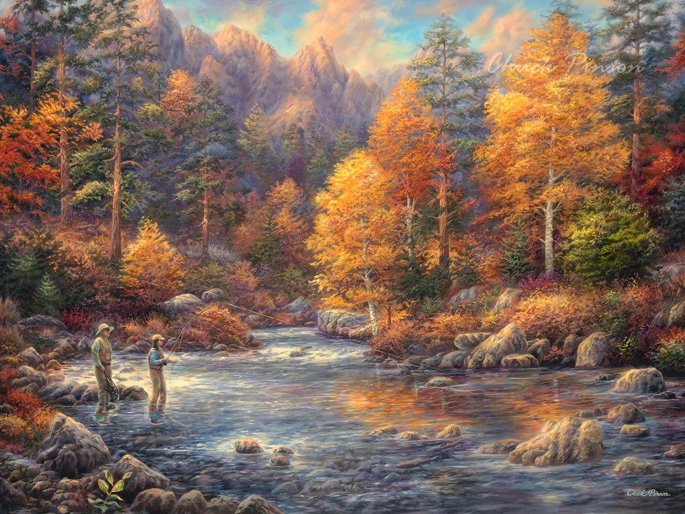 Fly Fisherman Painting