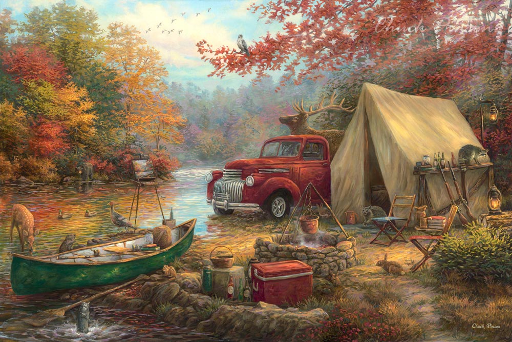 Camping Wildlife Humor Funny Art