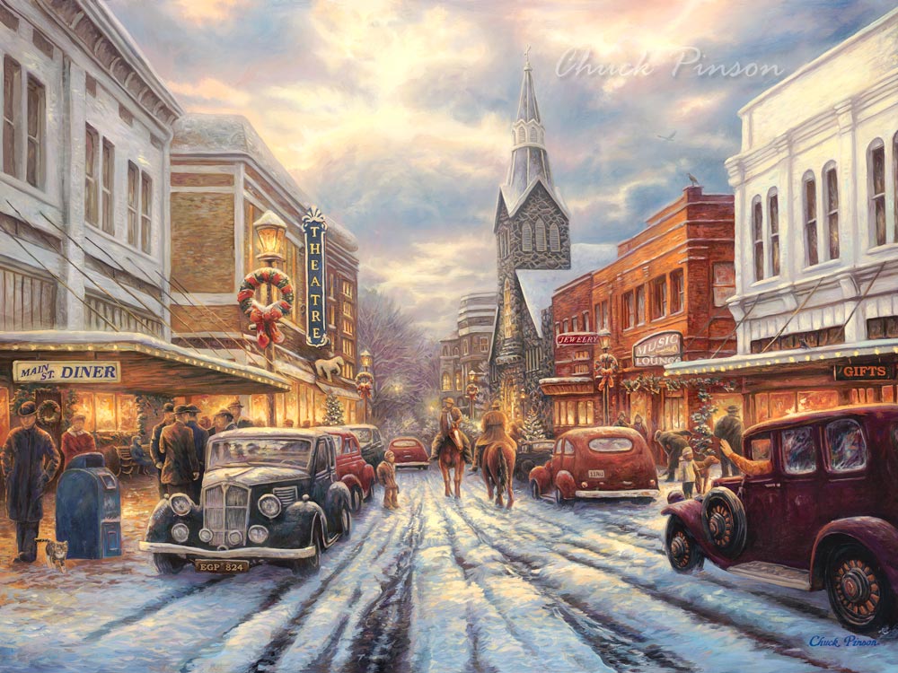 Christmas Town Square reasonable priced prints