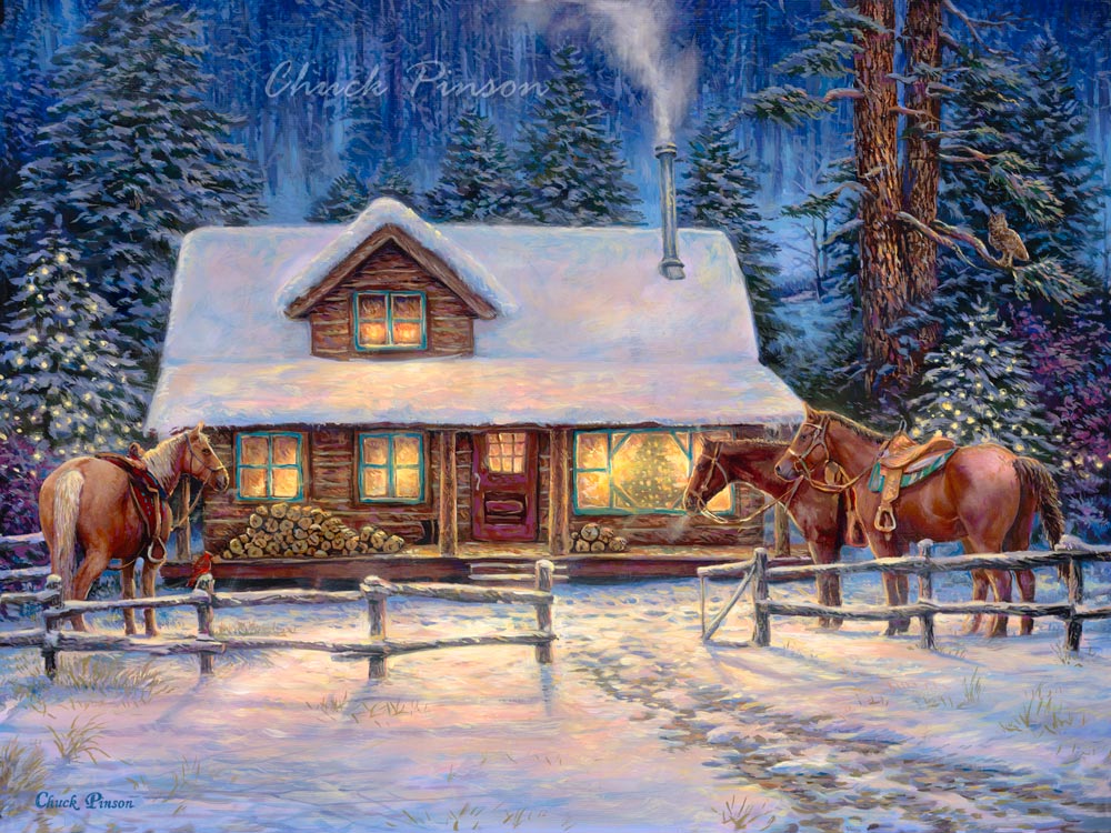 ORIGINAL - Winter Oasis 15x20 - Chuck Pinson - Art for Inspired Living